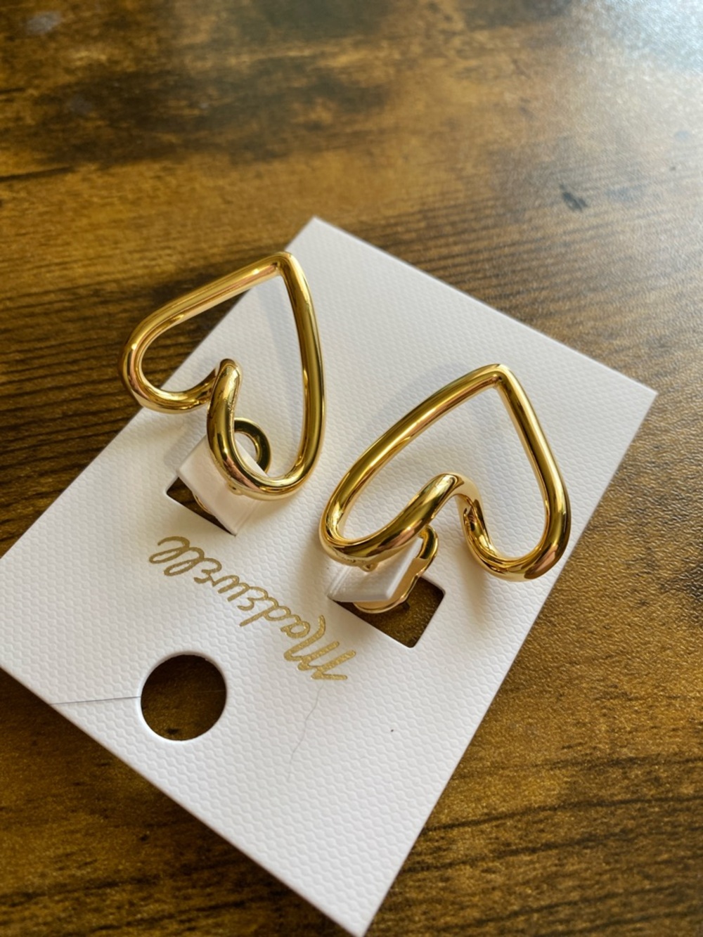 NWT MADEWELL Looped Heart Oversized Hoop Earrings - Picture 5 of 6